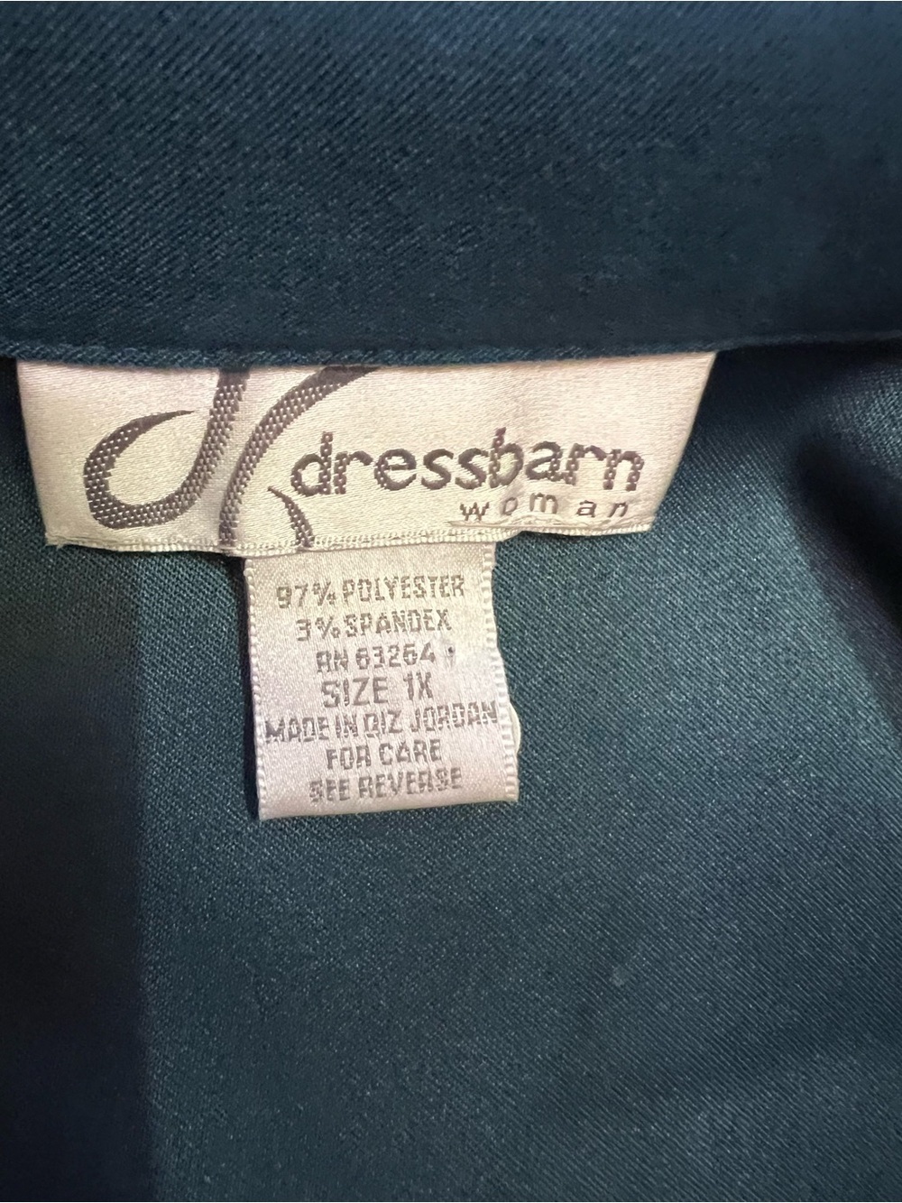 Dressbarn Woman Size 1X Teal Blue Faux Suede Button Front Jacket Shacket - Picture 5 of 7